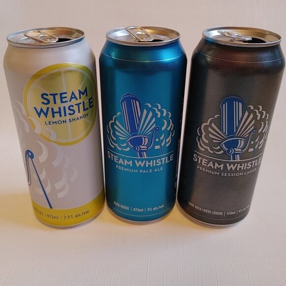 DISCONTINUED Steam Whistle Beer Cans Lemon Shandy Sessions Lager Pale Ale - Picture 1 of 5